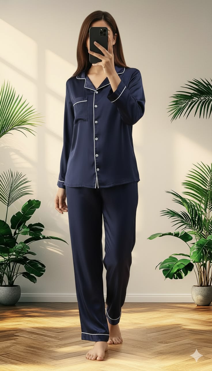 Luxury Silky Satin Nighty – Elegant & Comfortable