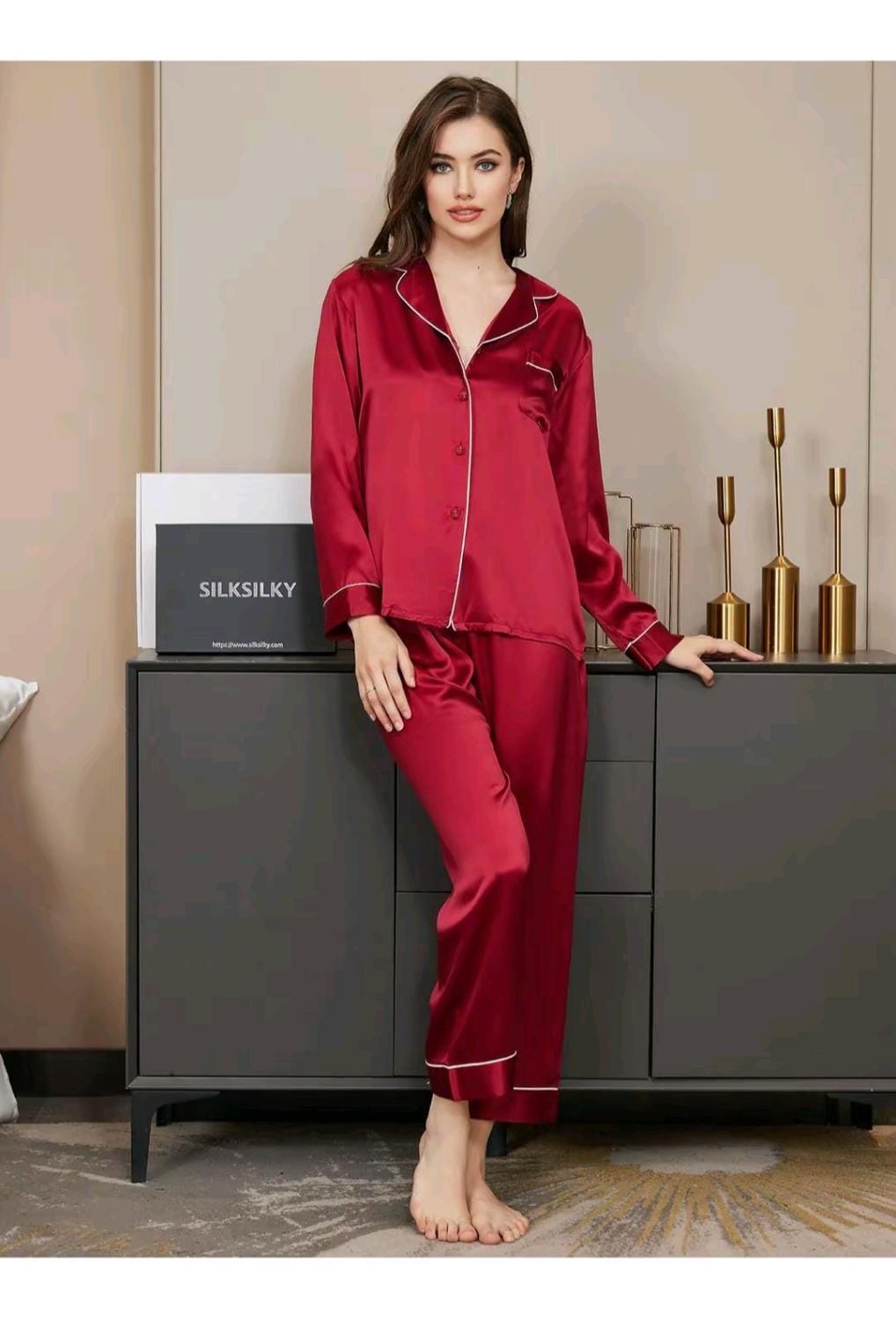 Luxury Silky Satin Nighty – Elegant & Comfortable