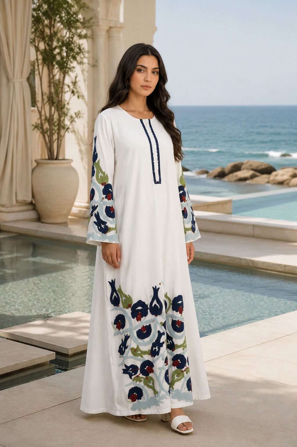 ✨ Premium Boski Neelum Embroidered Stitched 3 Piece Suit