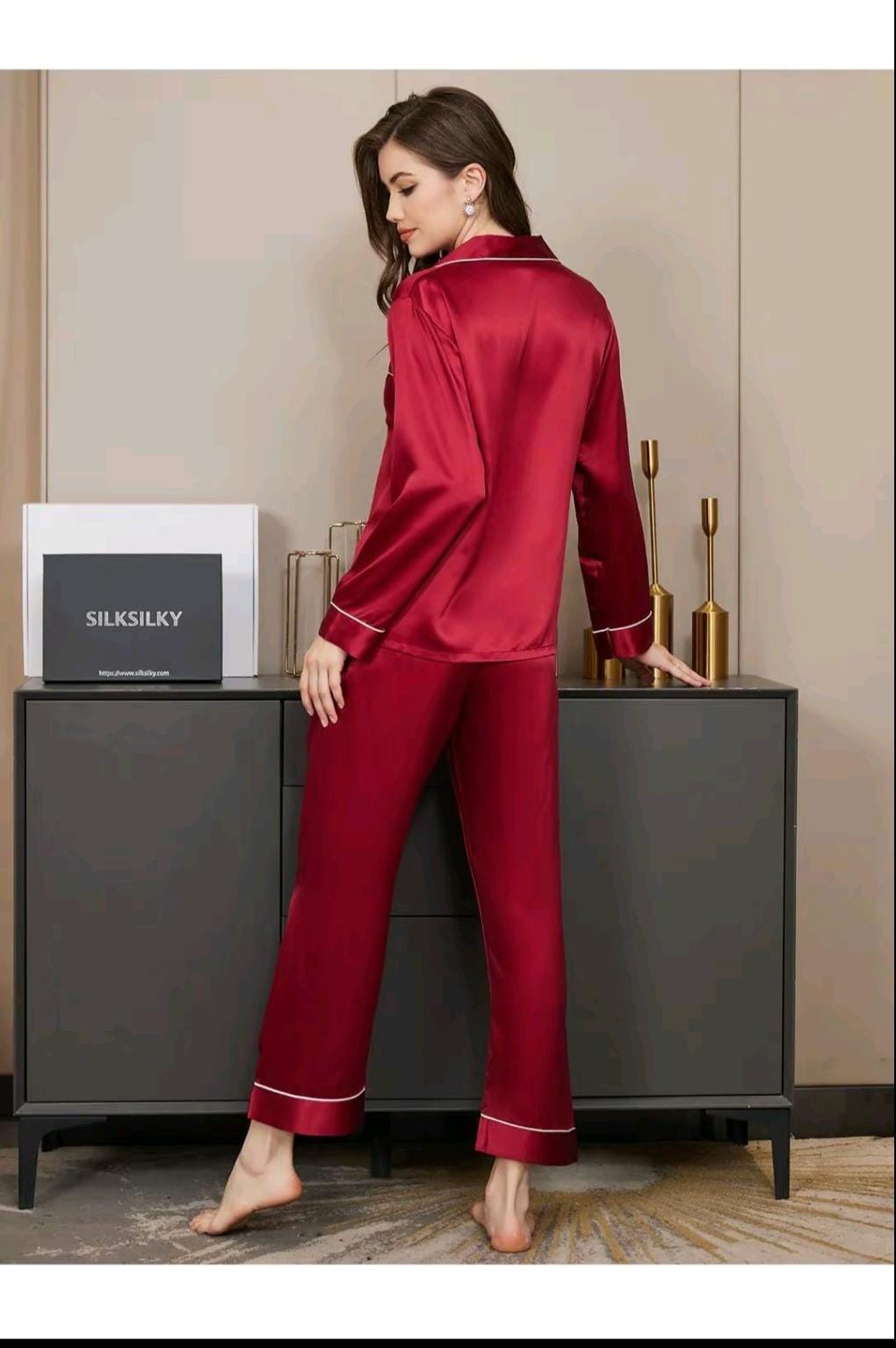 Luxury Silky Satin Nighty – Elegant & Comfortable